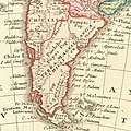 Mapa de Homann Heirs y Johann Matthaus Haas de 1746, se menciona a la Terra Magallánica como "Chile Exterior".
