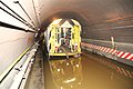 Train de pompage à la suite des inondations