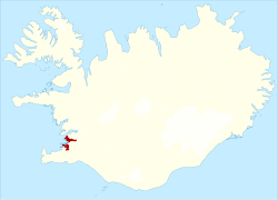 Location of Reykjavík