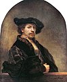 Self portrait- Rembrandt had seen portraits by Raphael and Titian. c.1640