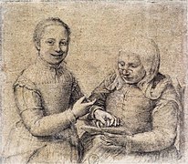 Sofonisba Anguissola - Old Woman Studying the Alphabet with a Laughing Girl - WGA00699.jpg