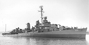 USS Clarence K. Bronson (DD-668), off Mare Island, 15 June 1945.