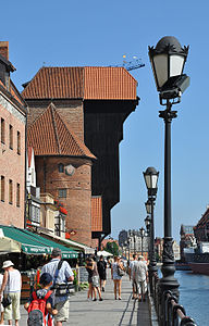 Old harbour hoist in Gdansk (Danzig) in Poland