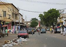 Banjul, a főváros egy utcaképe
