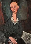 Retrato de la mujer en el cuello blanco. Modigliani