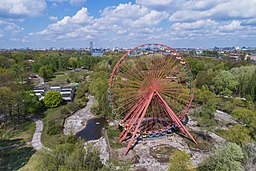 Det övergivna pariserhjulet i Spreepark.