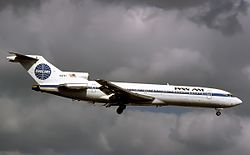 Onnettomuuskoneen kaltainen Pan Amin Boeing 727-200.