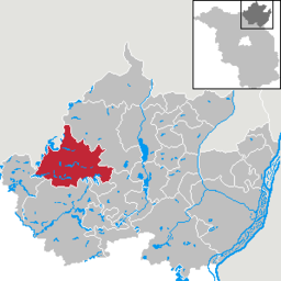 Läget för kommunen Boitzenburger Land i Landkreis Uckermark