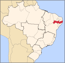 Beliggenhed af Pernambuco delstat