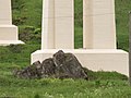 Pillar with ruins of the 1944 destroyed bridge in Lyduvenai