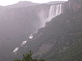 Le cascate di Lequarci viste da Su Sussiu.