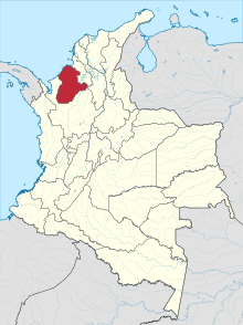 Letak Departemen Córdoba di Kolombia