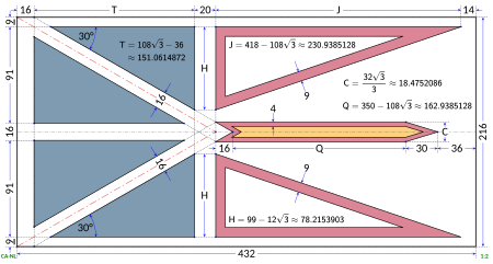 construction sheet for the Flag of Newfoundland and Labrador