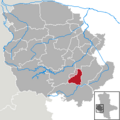 Lage der Gemeinde Gernrode im Landkreis Harz