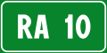 Motorway spur number sign