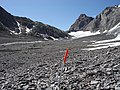 Markierter Wanderweg über den Lötschengletscher