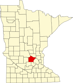 Karte von Wright County innerhalb von Minnesota