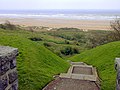 Playa de Omaha desde el cementerio estadounidense de Normandía.