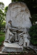 La estatua dedicada a Frédéric Chopin.