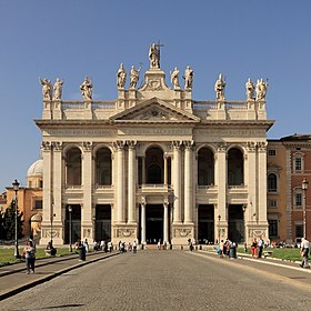 The Archbasilica of St. John Lateran in Rome is the seat of the Pope