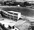 Vue générale du stade Charléty en 1958 à Paris.