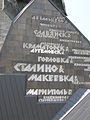 Стена с датами освобождения населённых пунктов Донецкой области