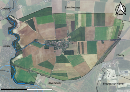 Carte orhophotogrammétrique de la commune.