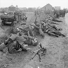 8th Bn Royal Scots with Bren near Tilburg, October 1944