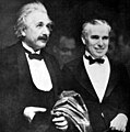 Albert Einstein with Charlie Chaplin during the premiere of "City Lights" (1931)