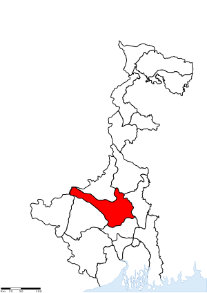 Location of Bardhaman in West Bengal