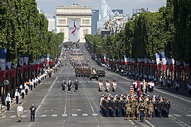14 de julio de 2017: Desfile militar anual del día nacional de Francia