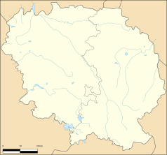 Mapa konturowa Creuse, na dole nieco na prawo znajduje się punkt z opisem „Saint-Quentin-la-Chabanne”