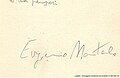 Eugenio Montale aláírása