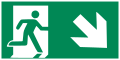 E002 Аварийный выход (направо) + стрелка 2/Emergency exit (right hand) + arrow 2