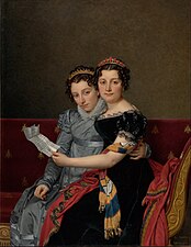 Jacques-Louis David, Charlotte et Zénaïde Bonaparte, 1821.