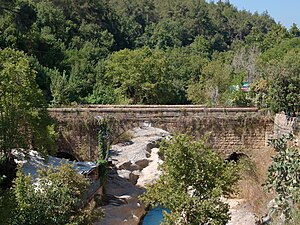 Bridge over Nahr (river) Damour known in English as the judges bridge. Was built by Emir Zayn ad-Dine at-Tannoukhi who was judge at Ain Ksour