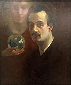 لوحة ذاتيَّة رسمها جبران خليل جبران عبر نظره في المرآة المُقابلة له، وذلك أثناء غُربته في الولايات المُتحدة سنة 1911م