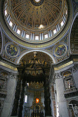 Baldachin & dome of the Basilica