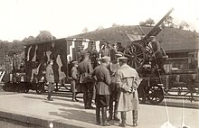 Бронепоезд «Гедеминас» отправляется на фронт из Каунаса, 25 августа 1920 года.