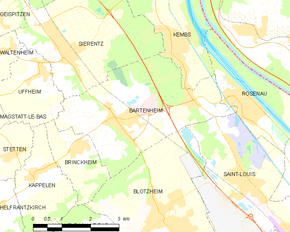 Poziția localității Bartenheim