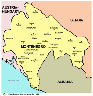 Regatul Muntenegrului în 1913