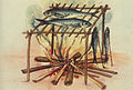 Equipment for curing fish used by the Algonquin
