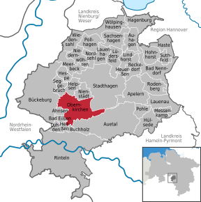 Poziția localității Obernkirchen