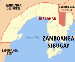 Peta Zamboanga Sibugay dengan Diplahan dipaparkan