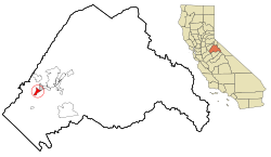 Location in Tuolumne County and the state of کالیفورنیا ایالتی