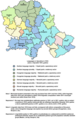 Jezički sastav stanovništva Vojvodine po opštinama 1910. (teritorijalna organizacija iz 2011). Lingvistički podaci iz 1910. godine ne podudaraju se u potpunosti sa etničkim sastavom prikazanih teritorija, budući da su mađarskim jezikom govorili pripadnici nekoliko etničkih grupa (Mađari, Jevreji, Bunjevci, itd).