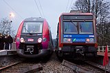 Z 50000 et Z 20900 en gare de Luzarches