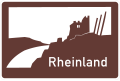 Zeichen 386-52 touristischer Hinweis nach RtH: Unterrichtungstafel über Landschaften und Sehenswürdigkeiten entlang der Autobahnen