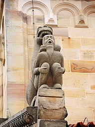 Romanesque acroterion of the Église Saints-Pierre-et-Paul de Rosheim, Rosheim, France, unknown sculptor or architect, c.1150