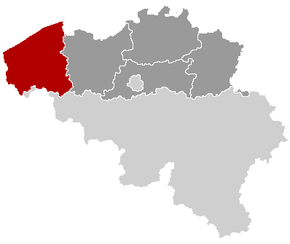 Poziția regiunii Flandra de Vest